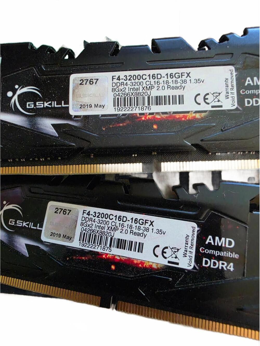 G.Skill Flare X 16GB (2x8GB) DDR4-3200 CL16 RAM Kit F4-3200C16D-16GFX Tested